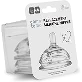 Comotomo Silicone Replacement Nipple, Medium Flow, 3-6 Months, 2 Count