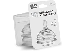 Comotomo Silicone Replacement Nipple, Fast Flow, 6+ Months, 2 Count