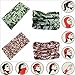 VANCROWN Headwear Head Wrap Sport Headband Sweatband 220 Patterns Magic Scarf 12PCS & 6PCS 12 in 1 (12PCS.Camouflage 4)