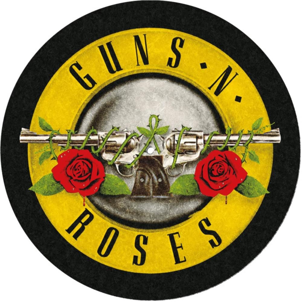 Pyramid International Guns N' Roses Turntable Record Slip Mat for Mixing, DJ Scratching and Home Listening (Logo Design) - Official Merchandise