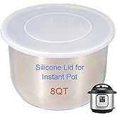 Silicone Lid for Instant Pot 8QT (10.23IN), Premium Silicone Cover Accessories Fits Instant Pot 8 Quart, Reusable Lid Replacement for Instantpot Inner Pot, Bowl and Microwave Cover for Food
