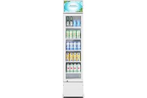 BODEGACOOLER 5.7 Cu.Ft Commercial Beverage Refrigerator,Commercial Cooler Refrigerators Glass Door Display Fridge for Bar,Drink,Tall Drink Cooler for Parties,Slim Single Door Display Fride