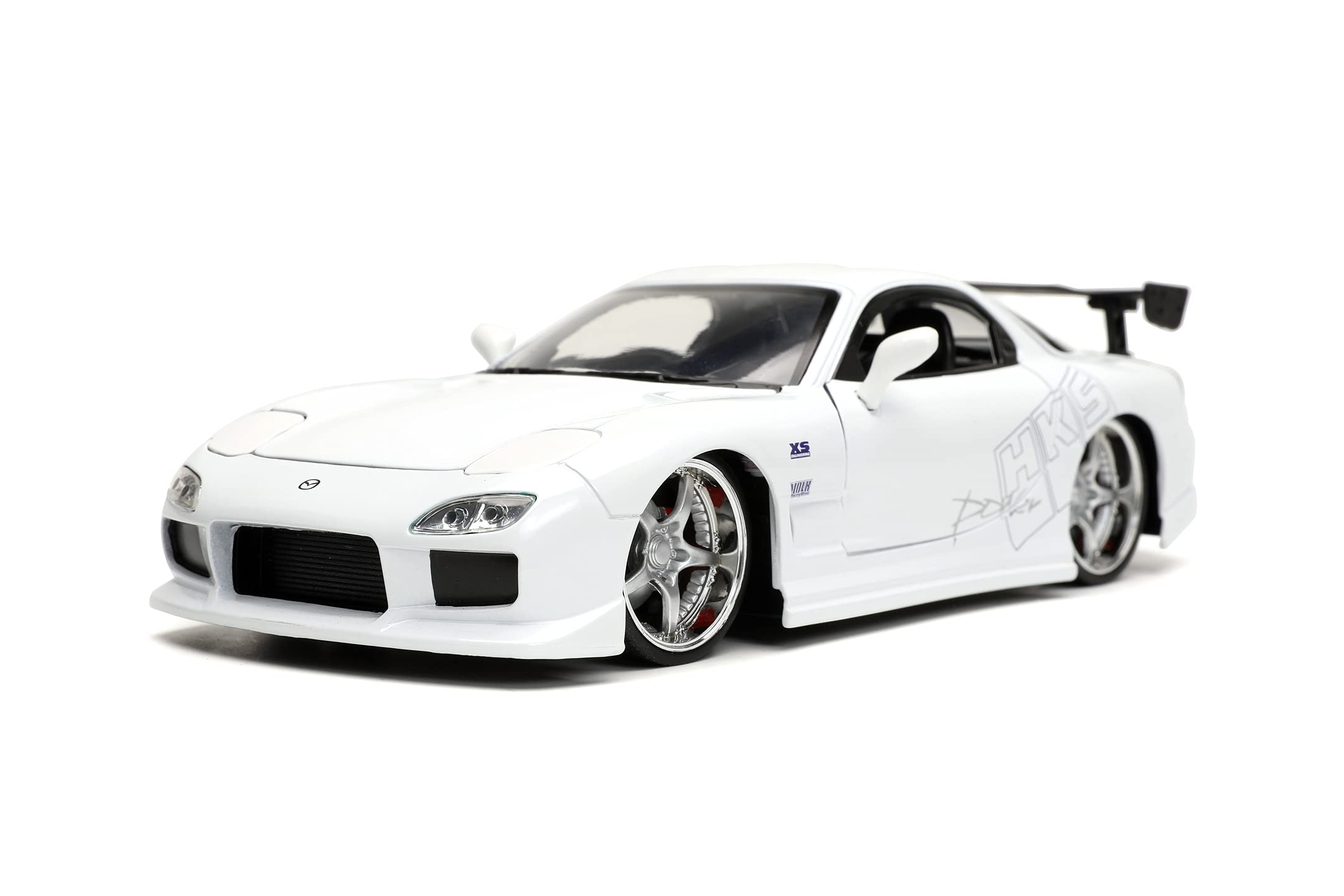 Jada Toys Fast & Furious 1993 Mazda RX-7 1:24 Scale Opening Doors Bonnet & Trunk White