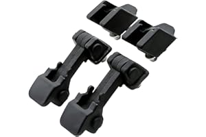 Phamyor OEM Original Hood Catch Latch Locking Pin Left Right Side Kit for 2007-2017 Jeep Wrangler JK Accessories Replace 55395653AF 55395653AD, Rubber & PA66, Black