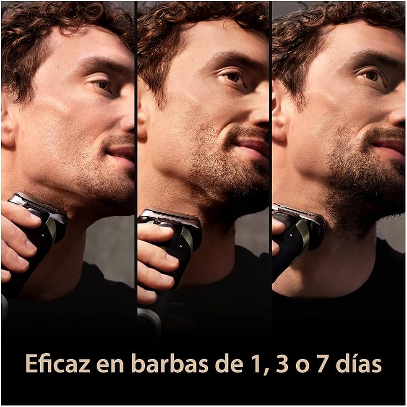 Barbeador elétrico masculino braun series 9 pro+, barbeador de barba, base de carregamento, úmido e seco, 9517s, prata
