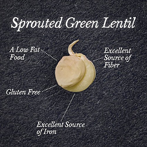 truRoots Organic Sprouted Green Lentils, 10-Ounce Pouches (Pack of 6)