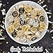 Black and Gold 60th Birthday Party Favor Stickers - 180 Labels
