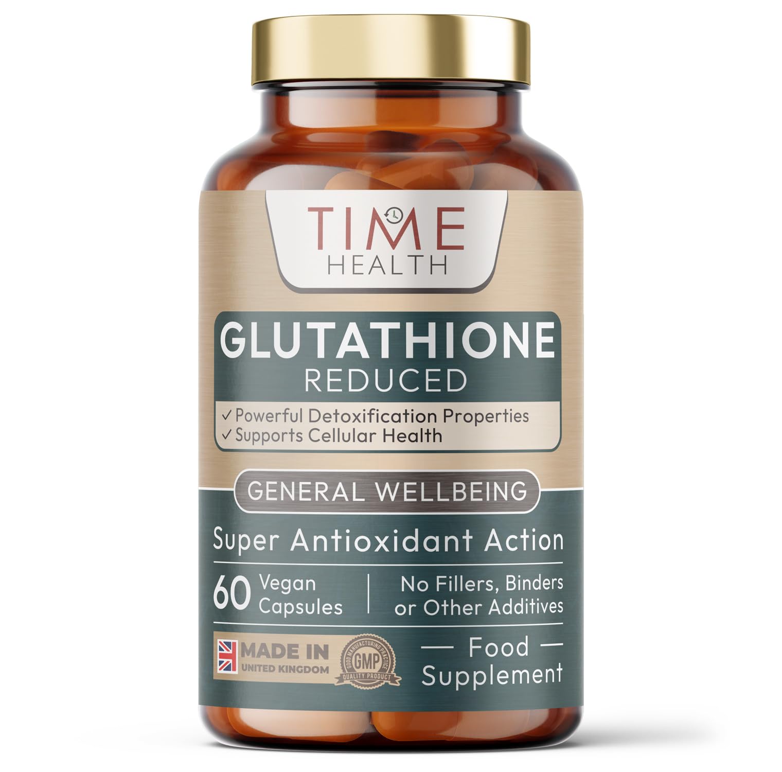 Glutathione Reduced - 320mg - UK Made - Zero Additives - Vegan - Pullulan - 60 Capsules