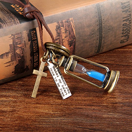 Cupimatch Edelstahl Vintage Religiösen Jesus Christus Kruzifix Kreuz Cham Anhänger Link Bead Kette Halskette schwarz – Bild 3