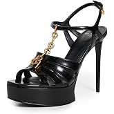 Balmain Women's Sync Platform Sandals In Patent Lambskin