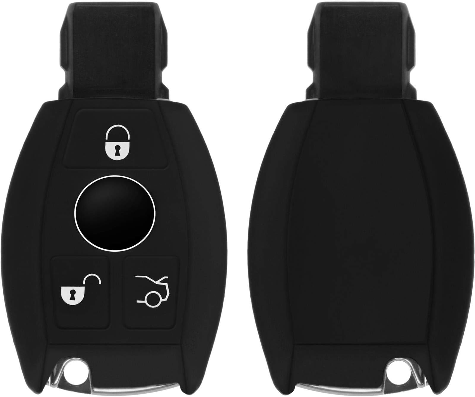 PhoneNatic car key silicone case for 3-button remote for Mercedes-Benz B Klasse in black 3-button