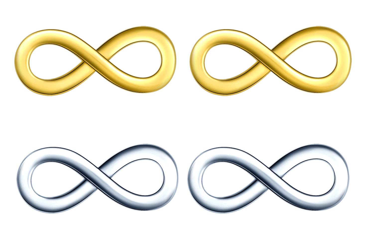 Woman's girl's earrings, mini 925 Sterling Silver earring, Infinity symbol ear stud, gift for Birthday, Valentine's Day and Christmas