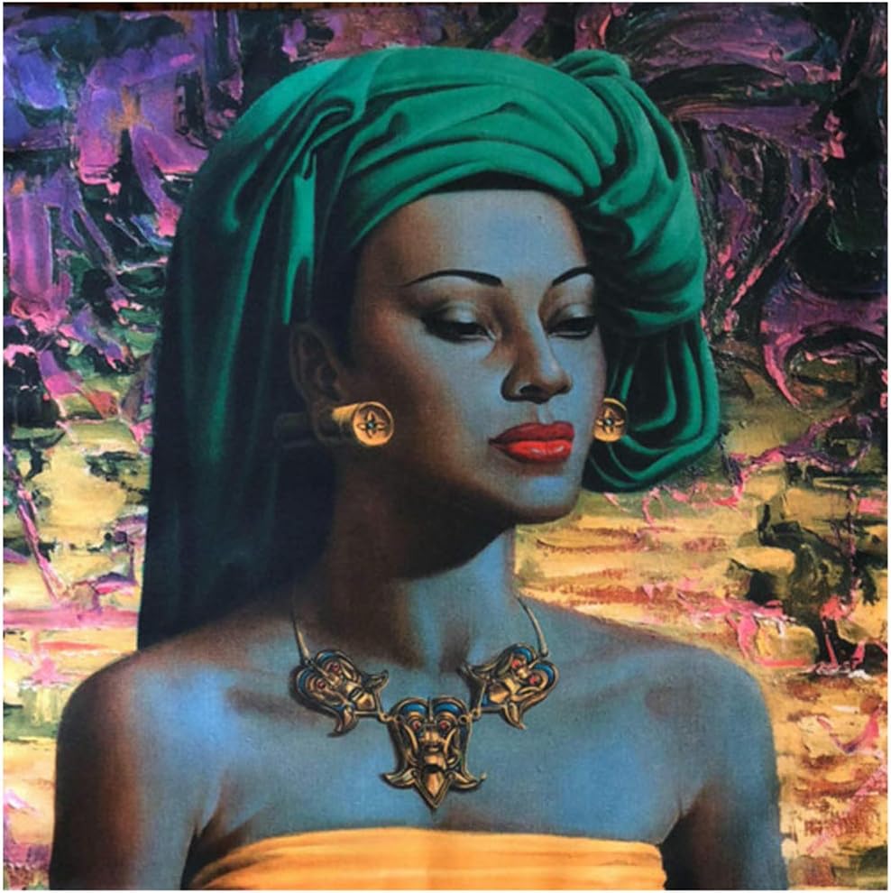 yhyxll Balinese Girl Tretchikoff Vintage Reproduction Oil Painting on Canvas Art Posters and Prints Nordic Wall Picture for Living Room -50x50cm No Frame