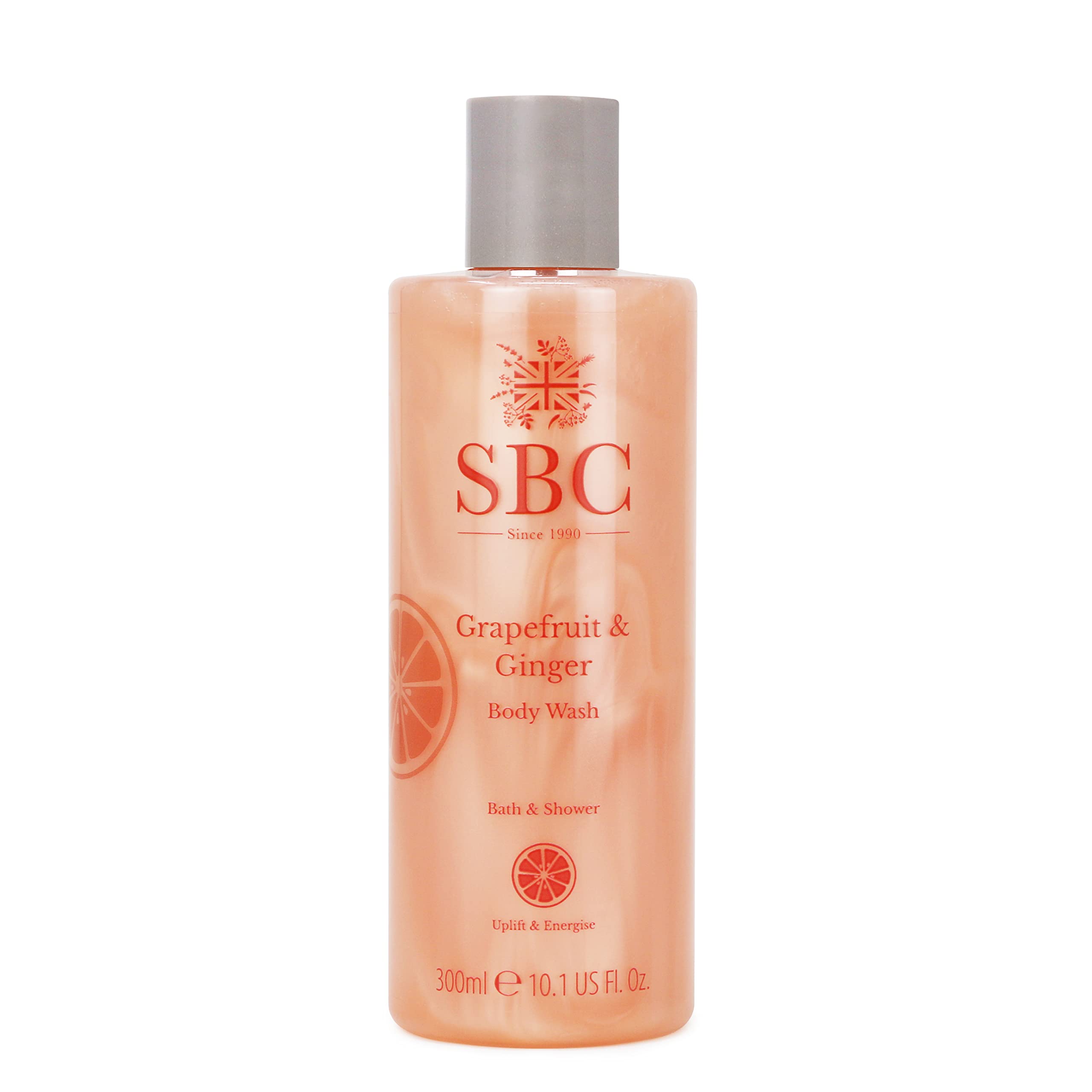 SBC Skincare Grapefruit & Ginger Body Wash - 300ml | Moisturising Body Wash For The Family | Vegan Friendly Shower Cream | Cleansing Shower Gel For Men And Women