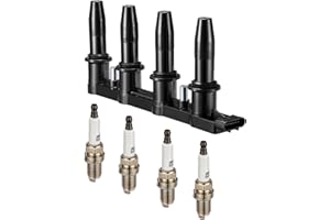 BDFHYK 1 Ignition Coil Pack UF620 and 4 Iridium Spark Plugs 4504 Compatible with Chevy 2013-2015 Cruze 2013-2017 Sonic 2010 C