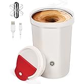 Self Stirring Mug, 316 Stainless Steel, 12oz | Auto Mixing, 20s Auto-Stop, Ideal for Office & Travel(Cream)