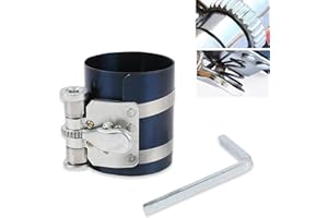 Crynod Pack-1 Car 3" Piston Ring Installation Tool, 2.08"-6.88" Adjustable Piston Spreader Pliers, Automatic Locking Device Piston Ring Compressor Maintenance Accessory, Universal for Cars (Blue)