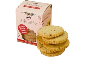 SHUBH KITCHEN - GOURMET CAKES AND TREATS Cranberry Pistachio Orange Cookies- Holiday Gourmet Cookies, 100% Egg-Free & Vegetarian, Handmade Bakery-Style with Real Butter & Orange Zest, No Preservatives, 6 oz Pack Festive & Delicious Gift