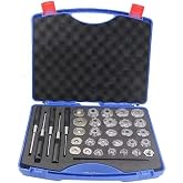 QYMLSH Valve seat Cutter Auto Repair Tools Kit|Automotive Valve Seat Reamer Set 34Pcs Valve Seat Repair Tool Grinding Wheel Carbide Diamond Valve Seat Tool - GM Pro Auto Parts