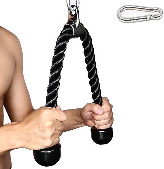Tricep Rope Fitness Attachment Cable Machine Pulldown Heavy Duty Coated