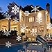 Christmas Projector Lamp Moving White Snowflake LED Landscape Projection Lights Outdoor/Indoor Decor Spotlights Stage Irradiation for Christmas Party Holiday Home Decoration Garden Tree Wall