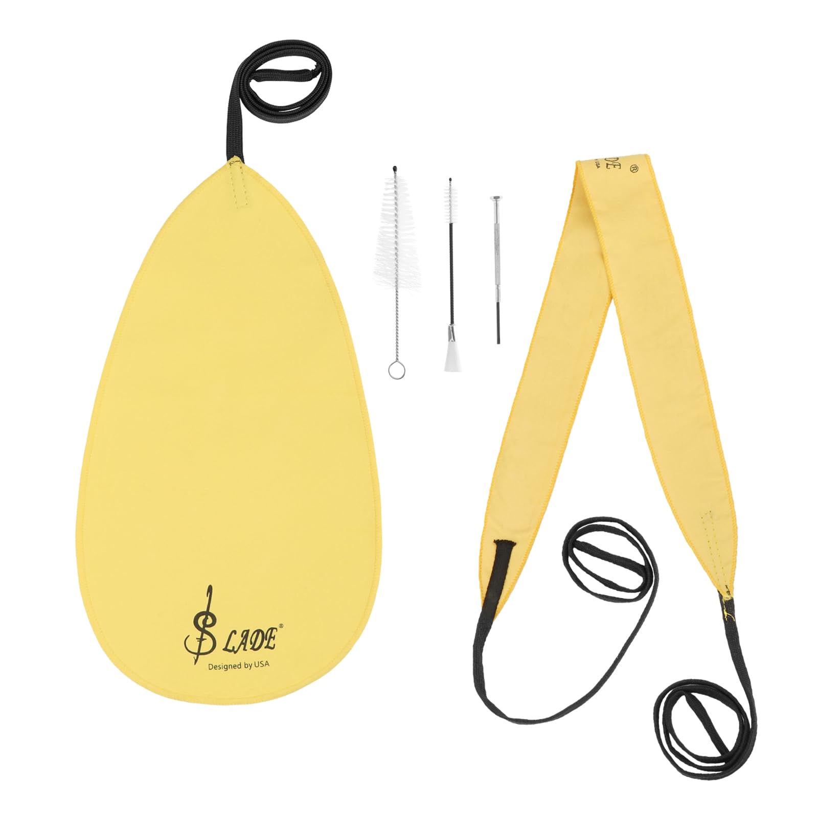5 in 1 Clarinet Cleaning Kit Cloth All In One, Including Cleaning Long Swab Cloth, Mouthpiece Brush, Dust Brush, Mini Screwdriver Maintenance Kit For Wind & Woodwind Instrument
