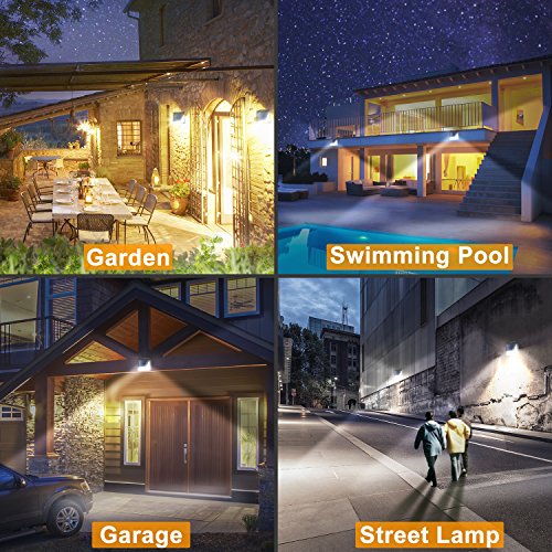 82 LEDs Solar Motion Sensor Lights Outdoor, ZOOKKI Super Bright Waterproof Solar Powered Wall Lights Outside, Wireless Security Lights Night Light for Garden Fence Deck Yard Garage Driveway-2 Pack