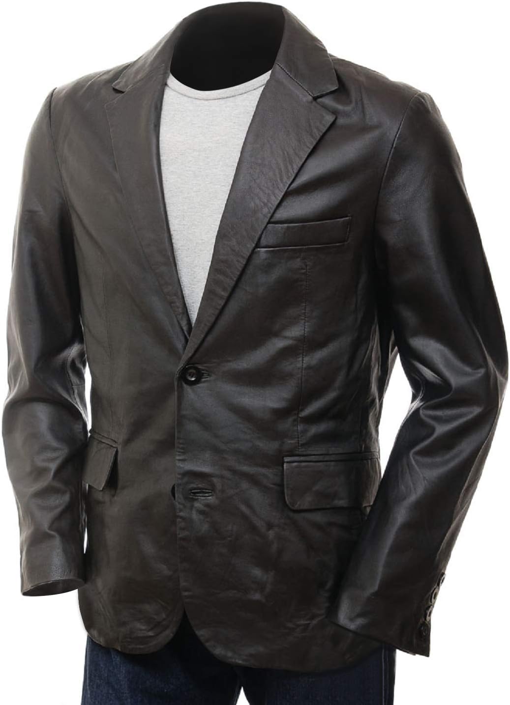 Hidekin® - A Slim, Sophisticated Leather Blazer in The Softest, Sheep Nappa Hide.