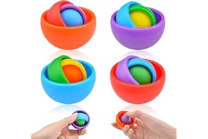 Yrissmiss Fidget Toys Adults, 4 Pack Fidget Gyro Toys Set, Ideal Gifts Quite Fidget Toys for Kids Boys Girls Adults Teens, ADHD Autism Stress Relief Finger Toys