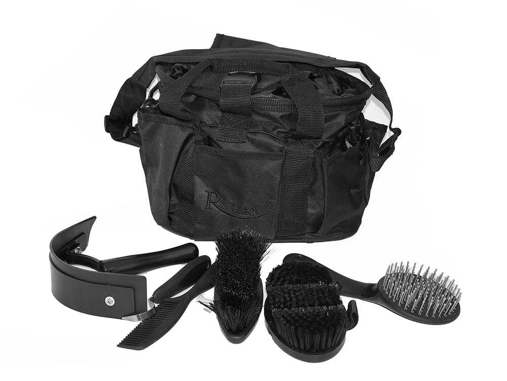 Rhinegold Grooming Bag with Kit-Black