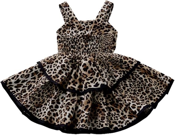 Amazon Co Jp 洋子ちゃん 女の子 夏服 ヒョウ柄 ワンピース キャミソール 可愛い スカート 赤ちゃん ベビー服 カバーオール つりスカート 満月 出産祝い プレゼント80 90 100 110 1 6ヶ月 4歳 服 ファッション小物