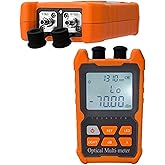 D YEDEMC Fiber Optic Cable Tester Portable Optical Fiber Power Meter FC/SC/ST Universal Interface Integrated OPM, VFL, and RJ45 Functions (OPM-VFL-1)