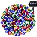 LE Christmas LED Fairy String Lights, Solar Power, RGB, 100 LEDs 55 ft/17m, Waterproof, Multi-color, Light Sensor, Ambiance Lighting, Wedding, Party, Patio, Holiday, Festival, Celeration, Decoration