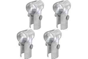 ADLMPW [Pack of 4] 1-3/8" x 1-3/8" End Rail T Clamp, Galvanized Steel Chain Link Fence T Clamp, End Rail Clamp for 1-3/8" OD Pipe, Bolts & Nuts Included