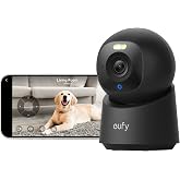 eufy Security 4K Indoor Camera E30, Pan and Tilt, AI Tracking, Pet Camera | Color Night Vision, Baby/Nanny Monitor with Two-Way Audio, AI Human/Pet Detection, Works with HomeKit, No Monthly Fee, Black