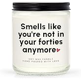 Craftique Funny 50th Birthday Gifts for Her Him- Handmade Lavender Fifty Birthday Candle- 50th Birthdays Decorations for Women Men, 50 Year Old Gifts for Sister Friend Wife Husband Mom