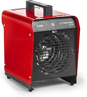 TROTEC Elektroheizgebläse TDS 19 E Elektroheizer Bauheizer Heizlüfter (max. 3 kW), Thermostat, 2 Heizstufen, Ventilatorfunktion