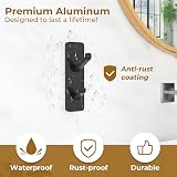 susswiff Wall Hooks Stick On Heavy Duty 6KG Self Adhesive 4 Pack Black view 4