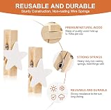 Vicloon Mini Wooden Pegs 90pcs Pentagram Clips for Photos Crafts 3.5cm view 3