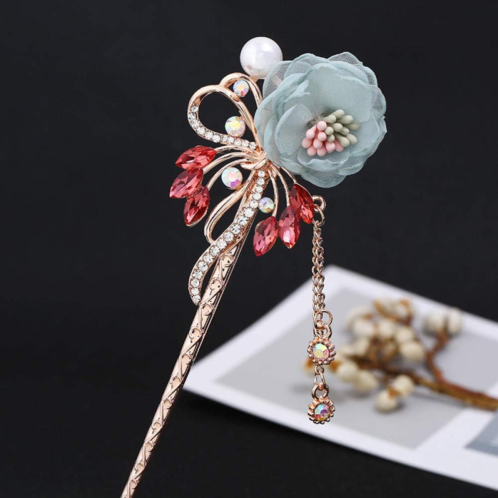 DUSHOULIAN Hair Sticks,Traditional Retro Korean Version of The Net Flower Hairpin Fashion Gift Hair Headwear Hair Sticks Hair Sticks for Long Hair Jewelry Decoration-Style12