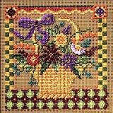 Autumn Basket 2008 Beaded Counted Cross Stitch Kit Mill Hill Buttons & Beads Autumn MH148206