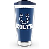 Tervis Made in USA Double Walled NFL Indianapolis Colts Insulated Tumbler Cup Keeps Drinks Cold & Hot, 24oz, Touchdown