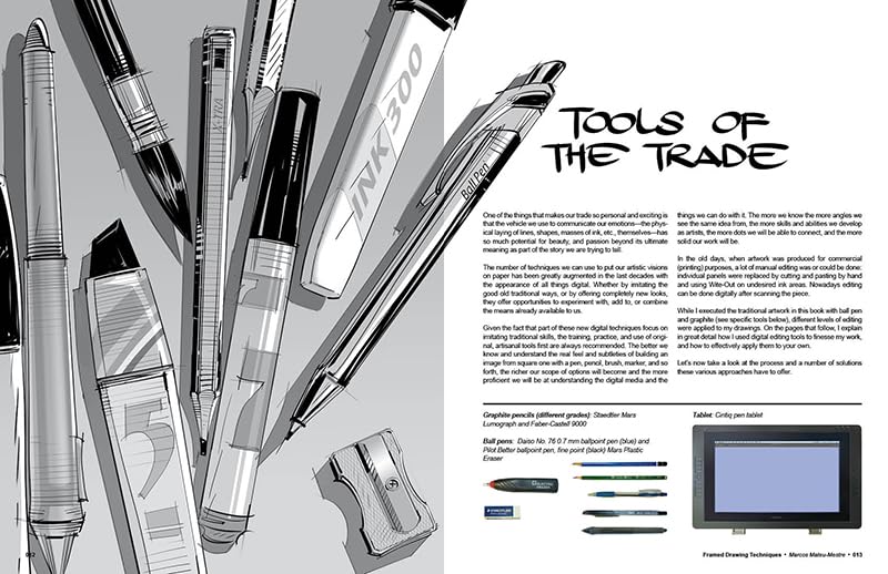 Framed Drawing Techniques: Mastering Ballpoint Pen, Graphite Pencil, and Digital Tools for Visual Storytelling Framed Drawing Techniques: Mastering Ballpoint Pen, Graphite Pencil, and Digital Tools for Visual Storytelling Paperback