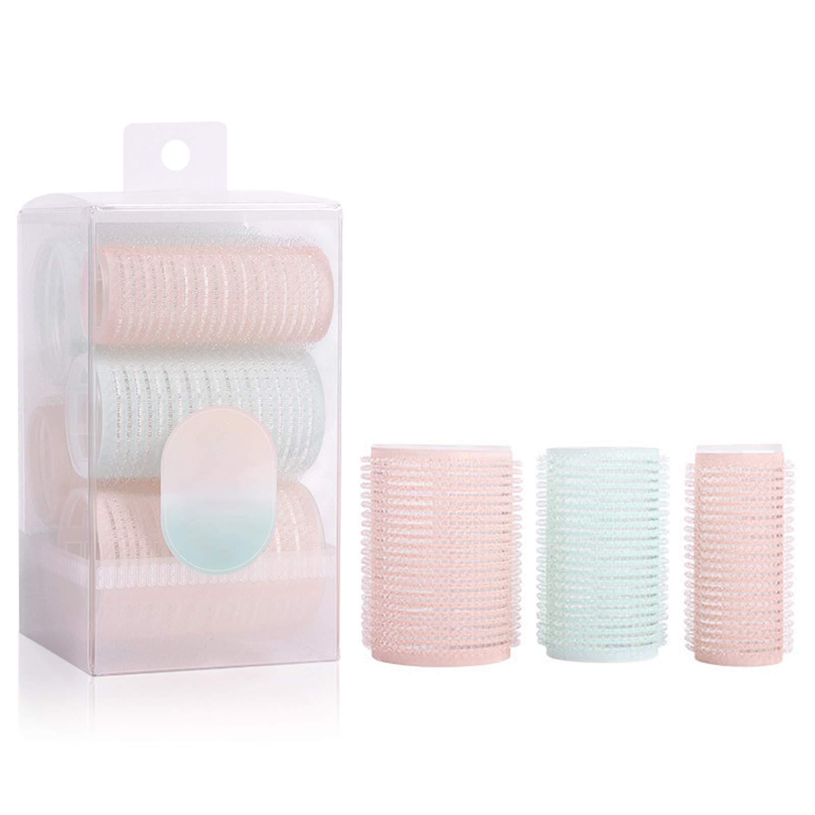 Uymaty Hair Rollers,Salon Hairdressing Curlers,6PCS Self Grip Hair Rollers Set with 3 Sizes,Salon Hairdressing Curlers DIY Curling Tool Curls and Styling of Long Hair, Short Hair and Bangs(L,M,S)