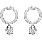 Swarovski Attract Necklace, Earring, and Bracelet Crystal Jewelry Collection, Rhodium Tone Finish