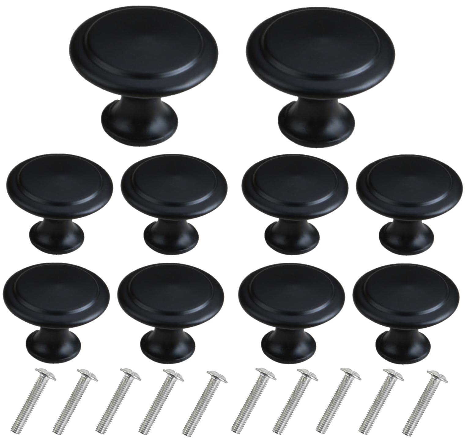 fogman 引き出しノブ 取手 つまみ ハンドル カスタム おしゃれ 家具 10個セット (ブラック)商品画像