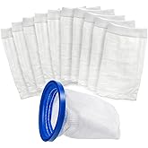 Pool Vacuum Cleaner Reusable Filter Bag with 10-Pack Ultrafine Mesh Filter Bags for Pool Blaster Water Tech Max & Catfish Ult