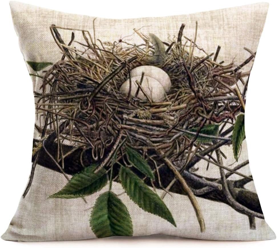 ShareJ Retro Bird's Nest Decorative Pillow Covers Home