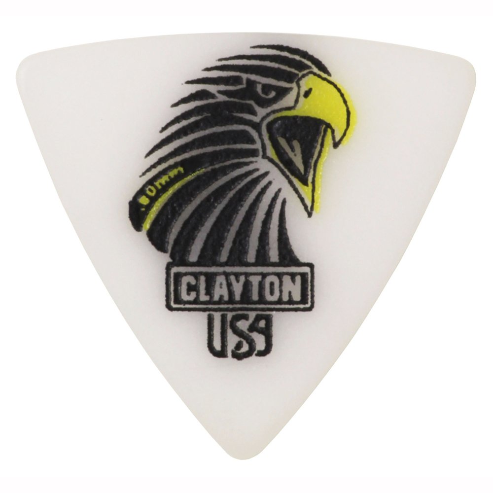 Clayton CSART8012 Rounded Triangle Sharp Acetal/Polymer Guitar Picks, 0.80 mm, Set of 12 Pieces