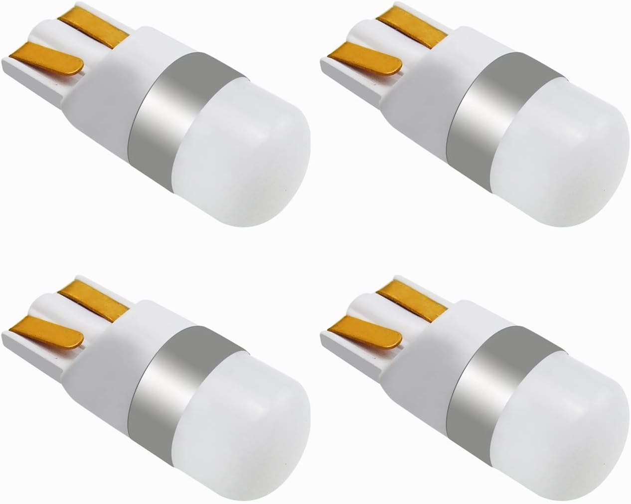 [2019 UPGRADED] 194 LED Bulb, 168 LED Bulb, 194 168 T10 175 2825 LED Bulbs 360 Degree 400 Lumens 3030 Chipsets for Map Door Dome Glove Compartment Trunk License Plate Lights, White -4Pcs